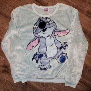 Stich Slightly Cropped Blue Sweatshirt
